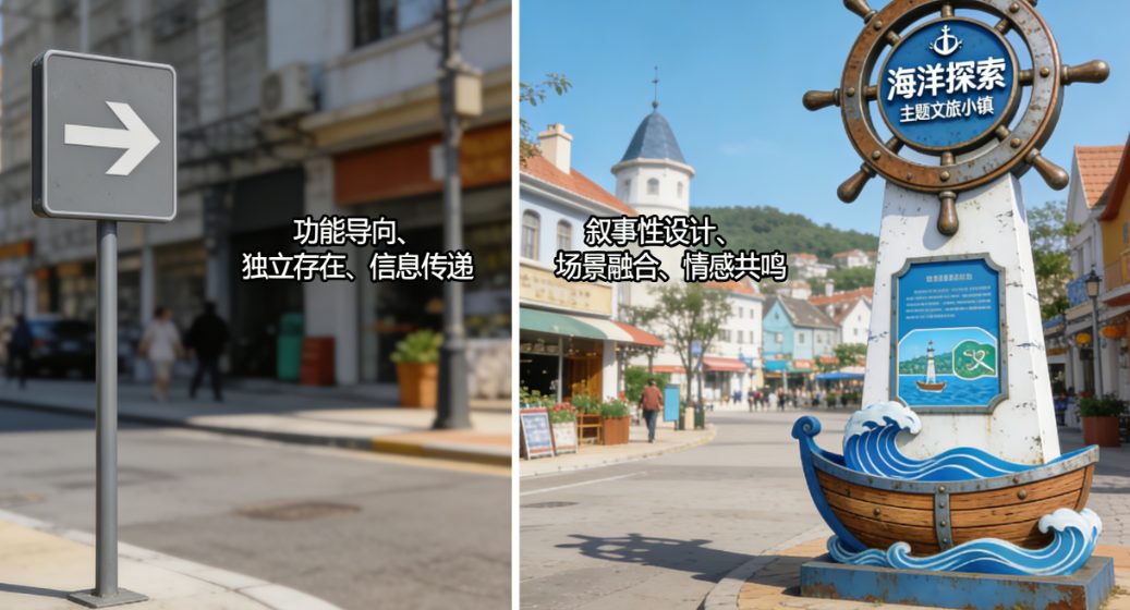 高端商业与文旅地产标识系统:如何通过设计创造品牌溢价与沉浸体验(图1) 高端商业与文旅地产标识系统:如何通过设计创造品牌溢价与沉浸体验(图1)