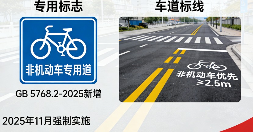 道路标志标线新规来了!2025年11月起,三大变化影响所有人出行(图2) 道路标志标线新规来了!2025年11月起,三大变化影响所有人出行(图2)