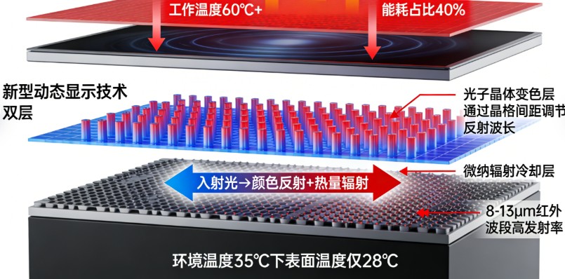 揭秘!中国科学家造出“降温显示屏”:颜色一变,表面就凉,还能贴在皮肤上(图1) 揭秘!中国科学家造出“降温显示屏”:颜色一变,表面就凉,还能贴在皮肤上(图1)