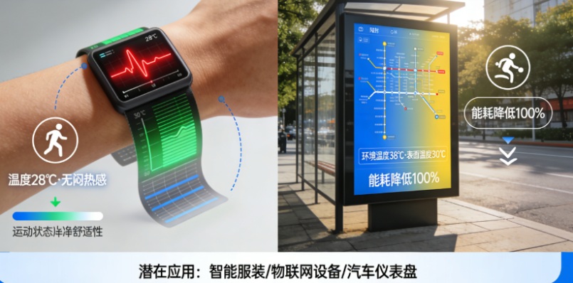 揭秘!中国科学家造出“降温显示屏”:颜色一变,表面就凉,还能贴在皮肤上(图3) 揭秘!中国科学家造出“降温显示屏”:颜色一变,表面就凉,还能贴在皮肤上(图3)