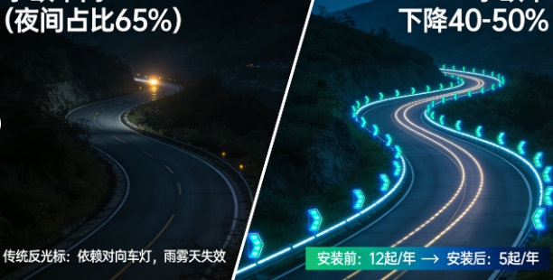 原来夜间山路事故率是这样降下来的!揭秘路上的“小卫士”——太阳能轮廓标(图2) 原来夜间山路事故率是这样降下来的!揭秘路上的“小卫士”——太阳能轮廓标(图2)